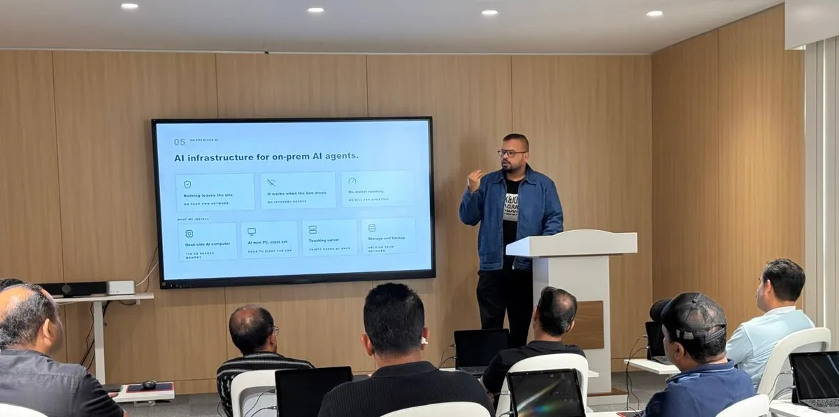 Our corporate AI session on running AI agents on hardware inside your own building.